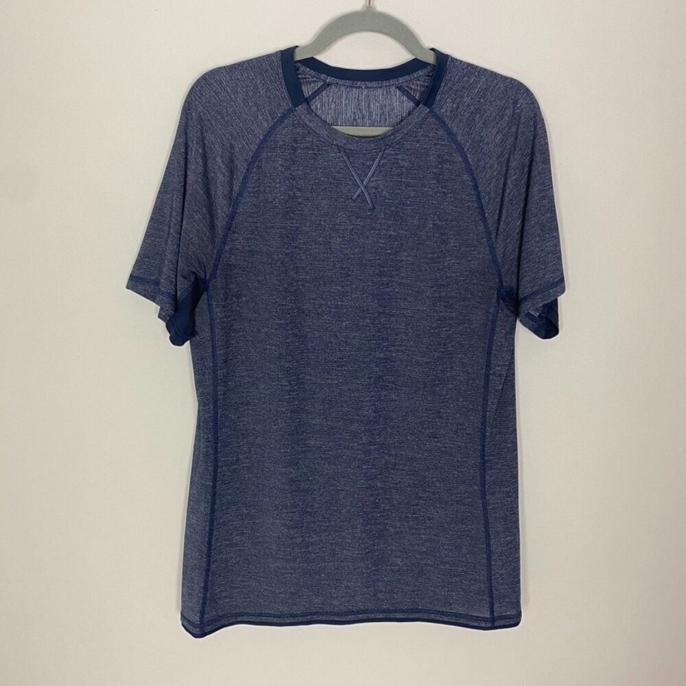 Lululemon Mens Tech Short Sleeve Shirt Blue Mens